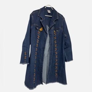 Ethyl South Western Denim Jacket Dress